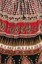 Vintage Red And Black Cotton Charm Skirt (1990s)