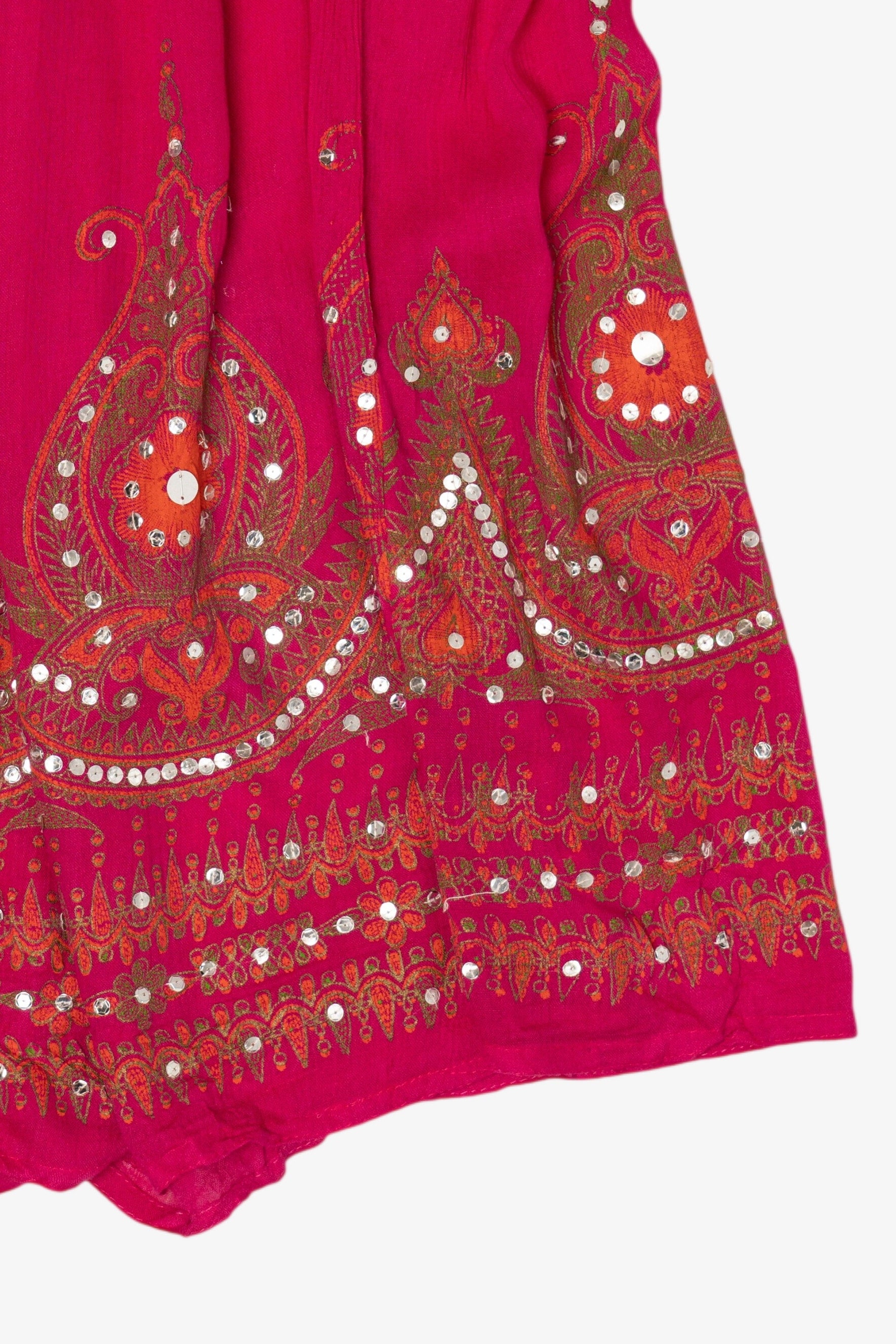 Vintage Pink Sequin Skirt (1990s)
