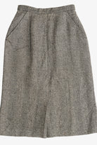 Vintage Herringbone Wool Lined Skirt (1980s)