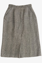 Vintage Herringbone Wool Lined Skirt (1980s)