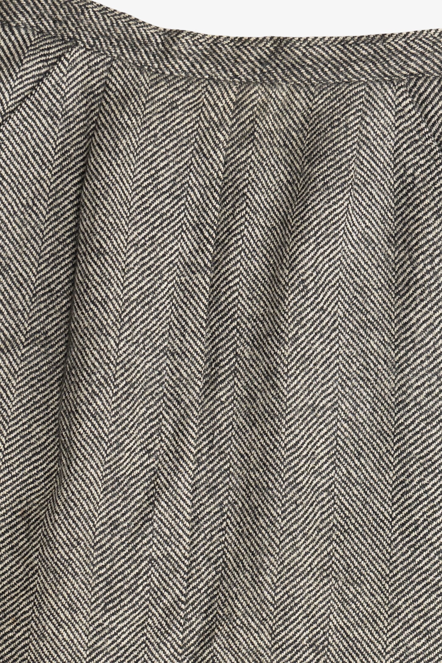 Vintage Herringbone Wool Lined Skirt (1980s)