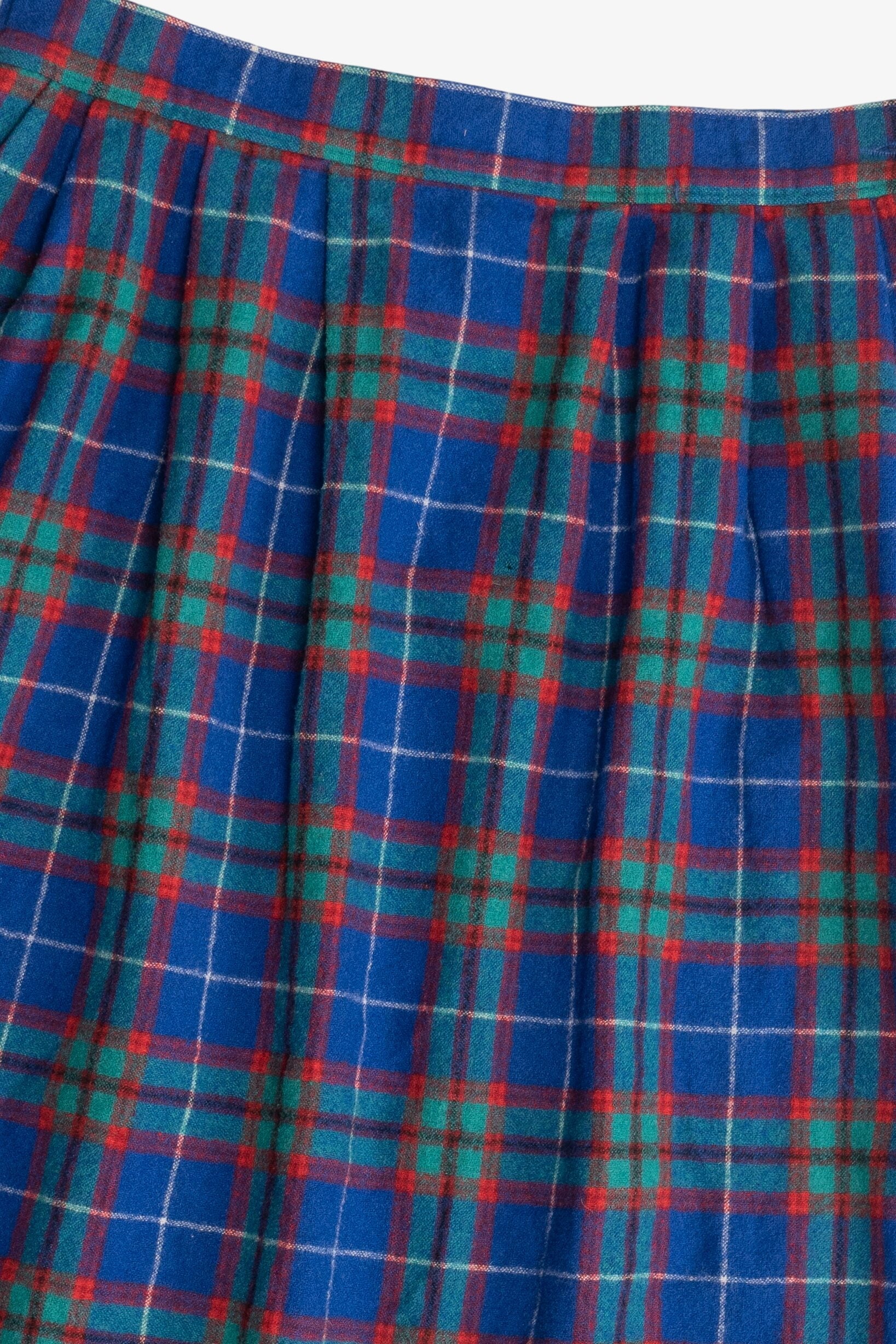 Vintage Pendleton Plaid Wool Midi Skirt (1980s)
