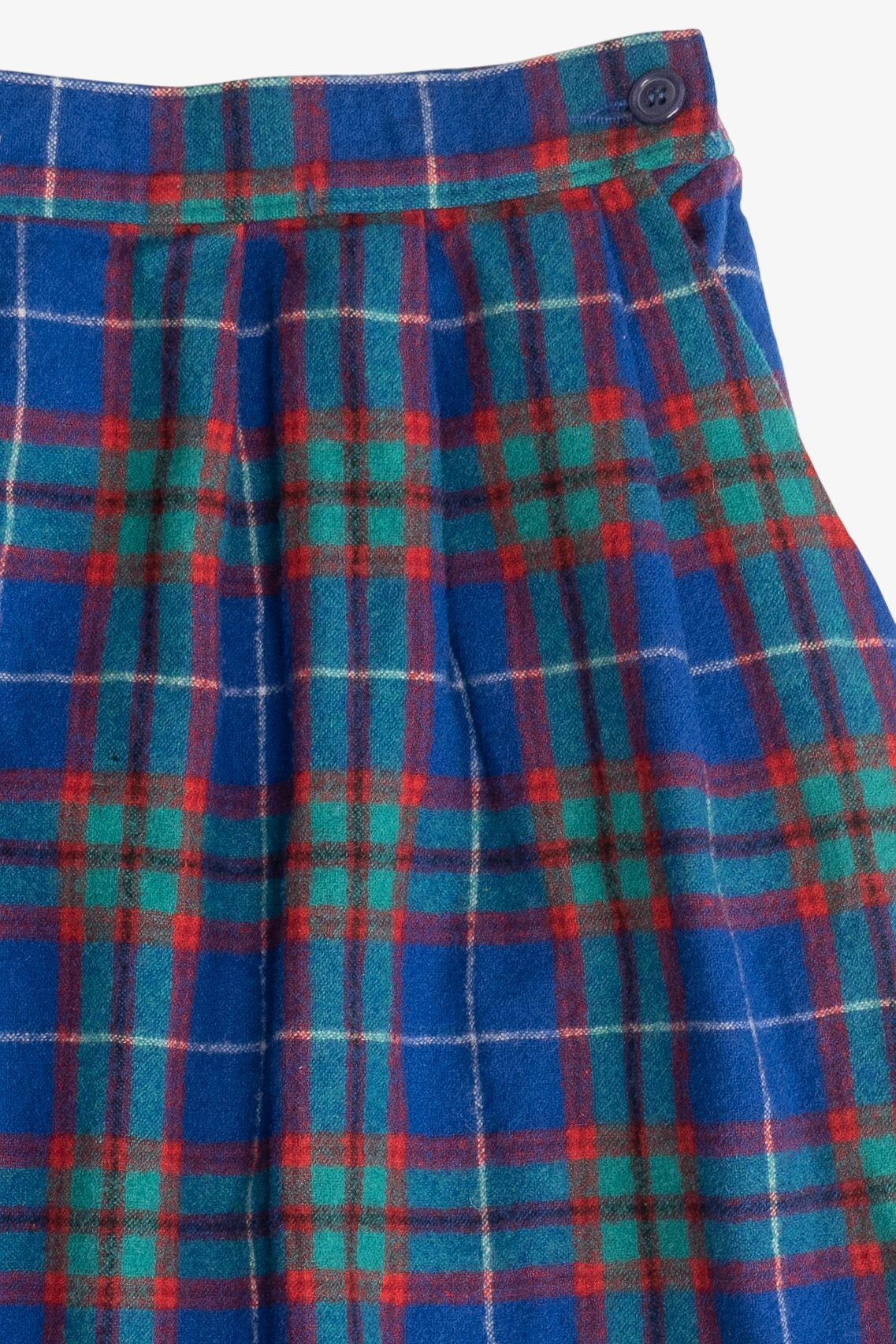 Vintage Pendleton Plaid Wool Midi Skirt (1980s)