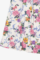 Vintage White Beldoch Popper Floral Skirt (1980s)