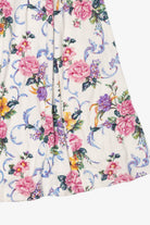 Vintage White Beldoch Popper Floral Skirt (1980s)
