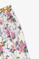 Vintage White Beldoch Popper Floral Skirt (1980s)