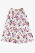 Vintage White Beldoch Popper Floral Skirt (1980s)