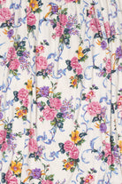 Vintage White Beldoch Popper Floral Skirt (1980s)