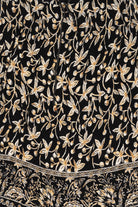 Vintage Black Floral Liz Baker Essentials Skirt (1990s)