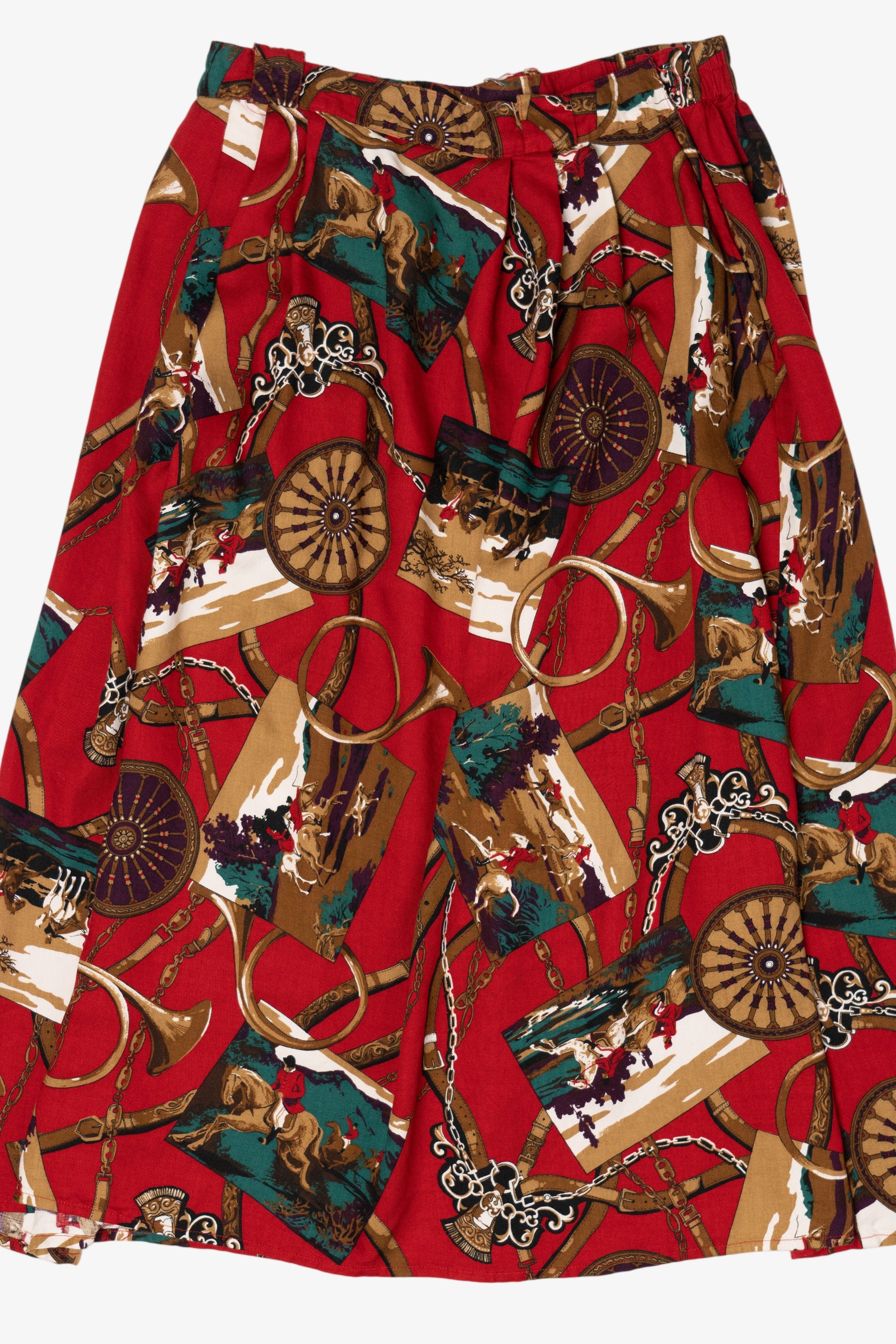 Vintage Red Chaus Horse Riding Skirt (1990s)