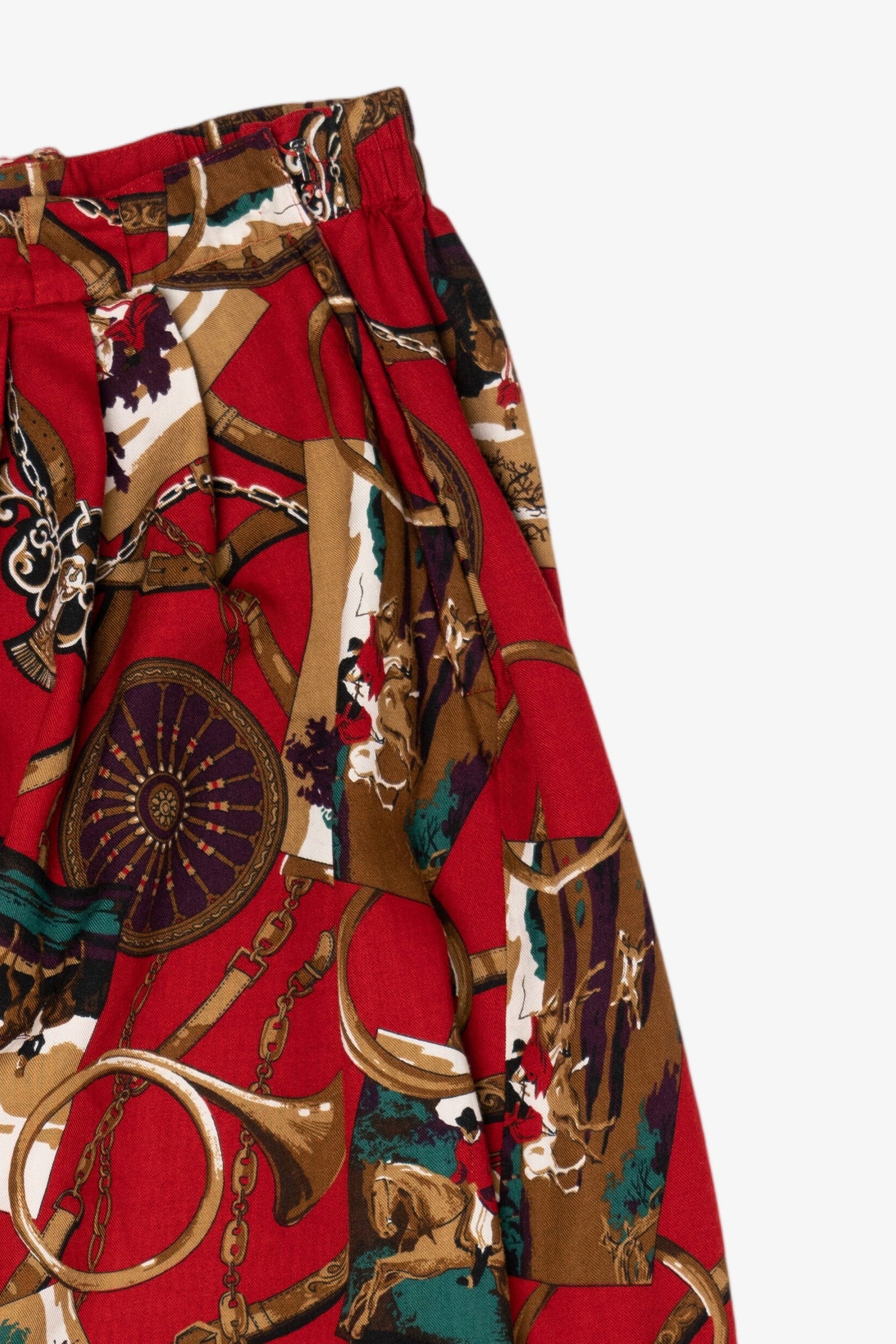 Vintage Red Chaus Horse Riding Skirt (1990s)