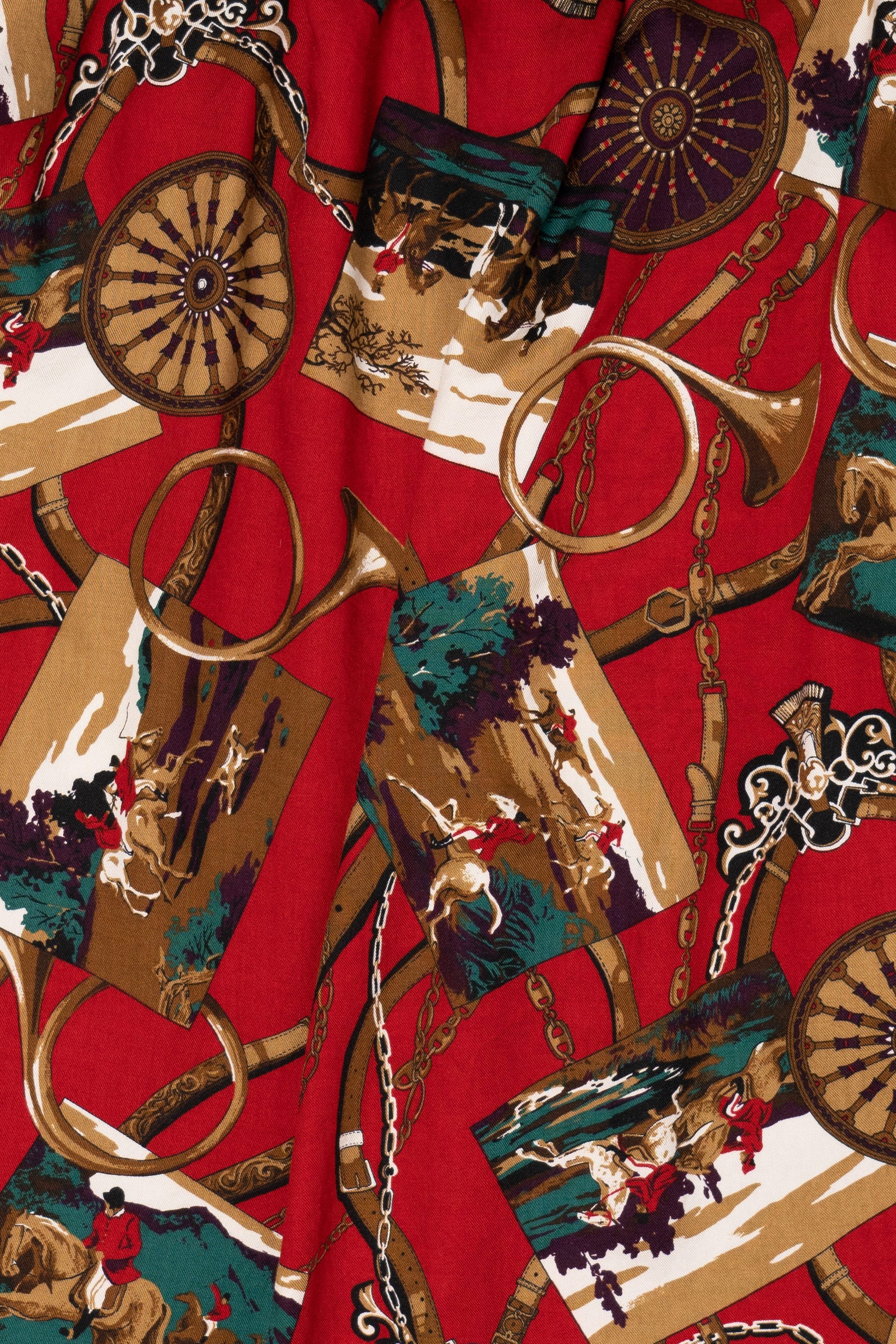 Vintage Red Chaus Horse Riding Skirt (1990s)