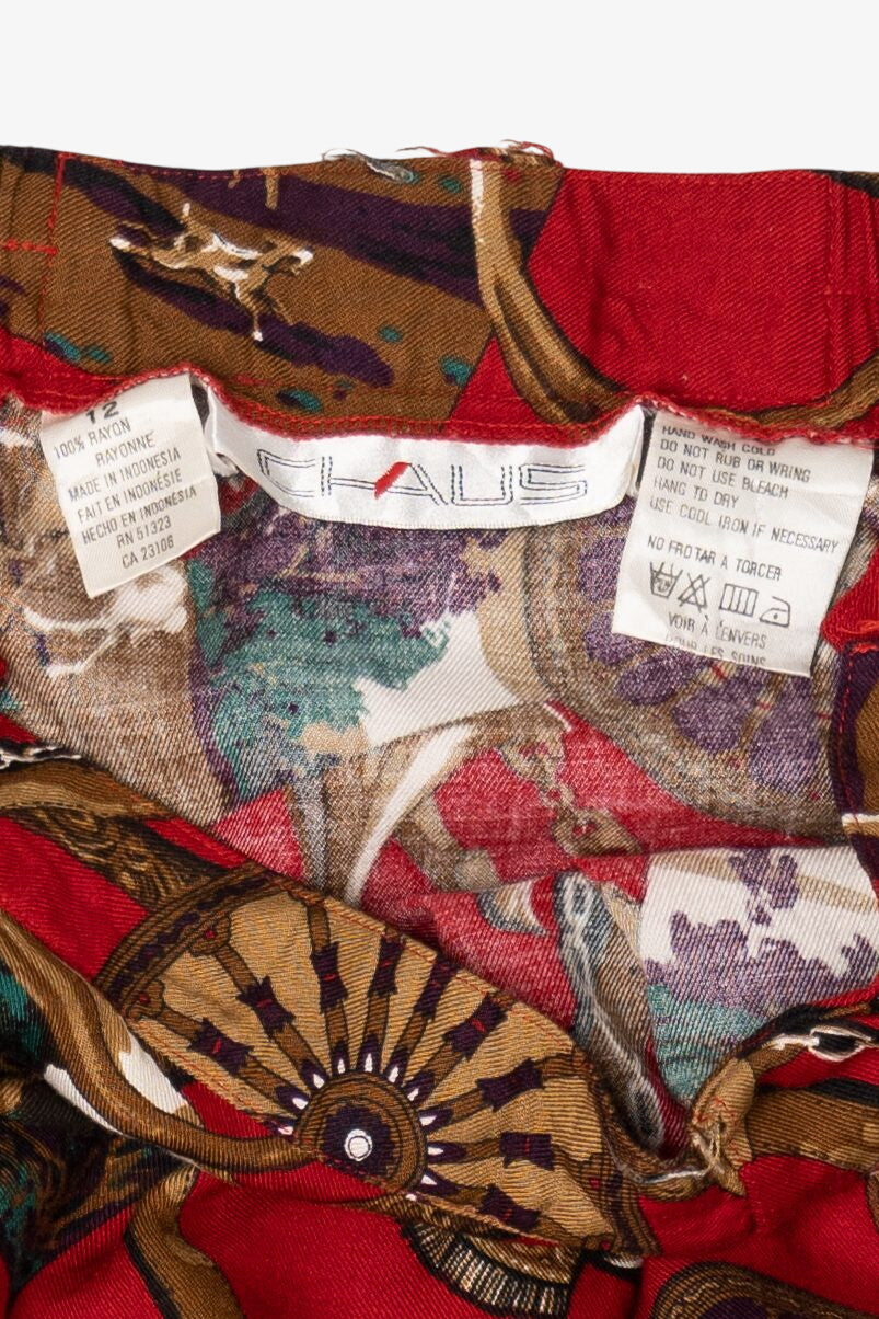 Vintage Red Chaus Horse Riding Skirt (1990s)