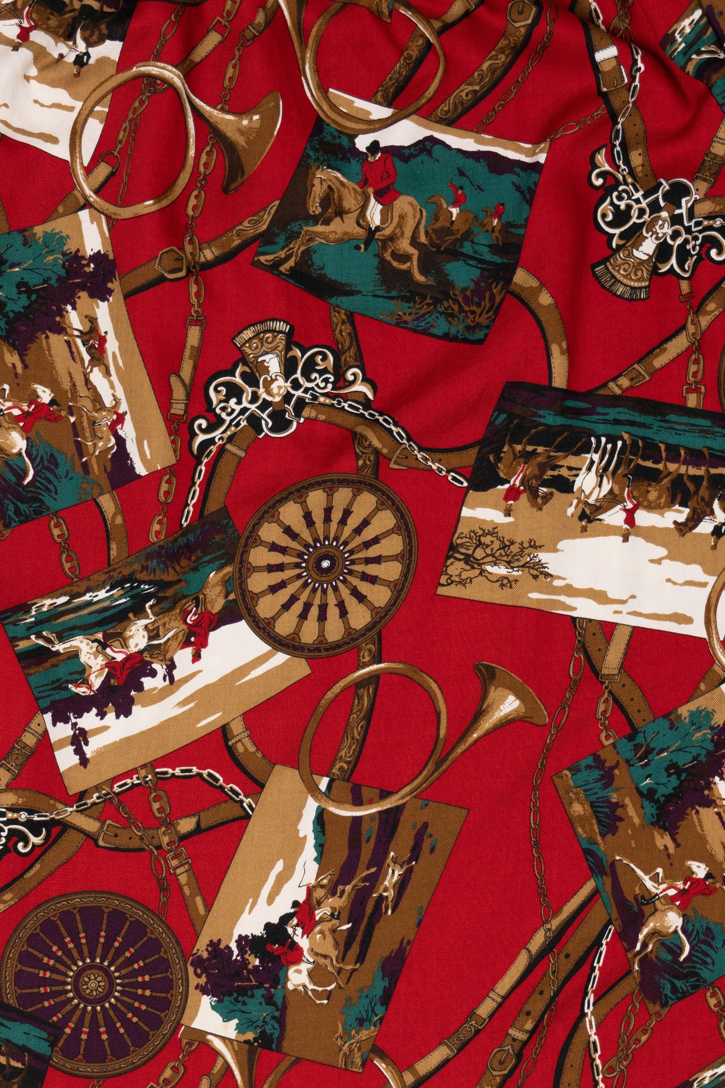 Vintage Red Chaus Horse Riding Skirt (1990s)