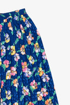 Vintage Blue Andrea Gayle Floral Skirt (1990s)