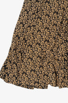 Vintage Black And Yellow Floral Maxi Skirt (1990s)