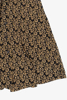 Vintage Black And Yellow Floral Maxi Skirt (1990s)
