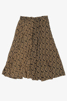 Vintage Black And Yellow Floral Maxi Skirt (1990s)
