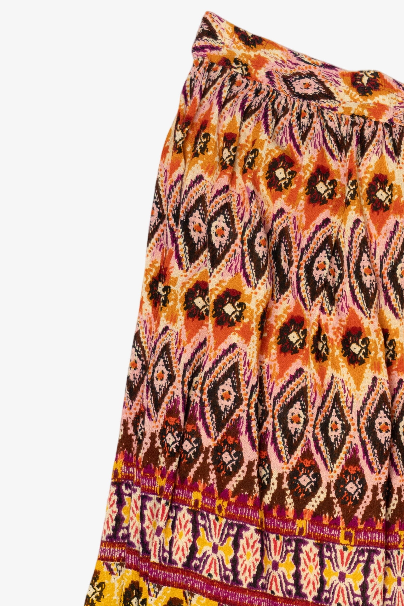 Vintage Orange Chaudry Maxi Skirt (1990s)