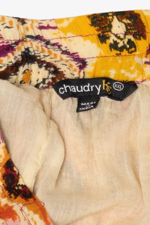 Vintage Orange Chaudry Maxi Skirt (1990s)