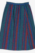 Vintage Striped Teal Gordon Of Philadelphia Skirt (1970s)