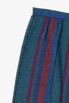Vintage Striped Teal Gordon Of Philadelphia Skirt (1970s)
