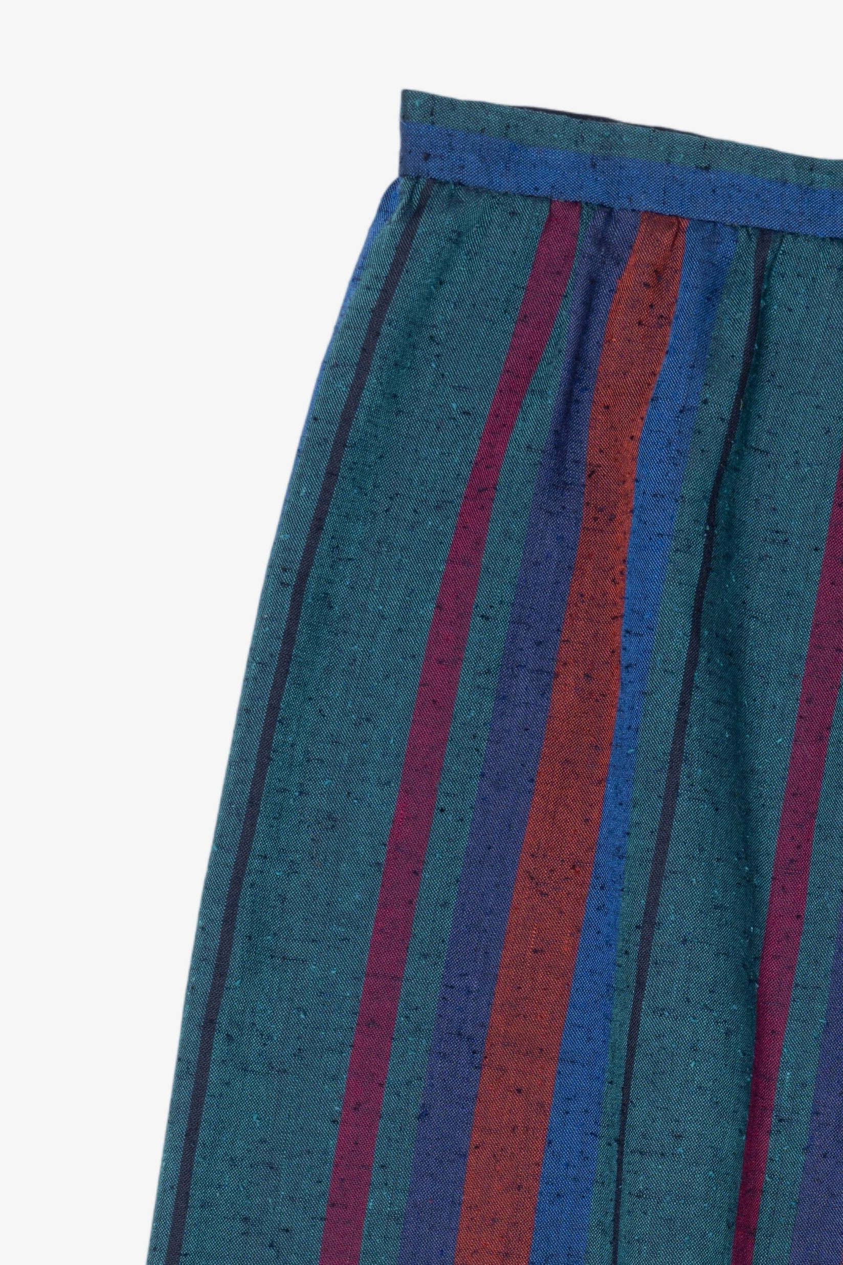 Vintage Striped Teal Gordon Of Philadelphia Skirt (1970s)