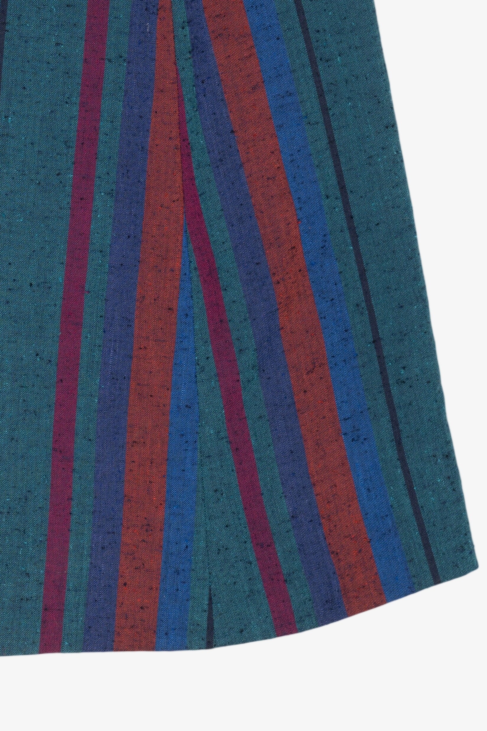 Vintage Striped Teal Gordon Of Philadelphia Skirt (1970s)