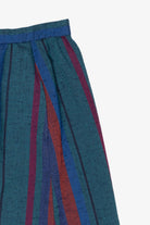 Vintage Striped Teal Gordon Of Philadelphia Skirt (1970s)