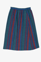 Vintage Striped Teal Gordon Of Philadelphia Skirt (1970s)
