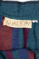 Vintage Striped Teal Gordon Of Philadelphia Skirt (1970s)