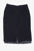 Vintage Navy Blue Midi Pencil Skirt (1990s)