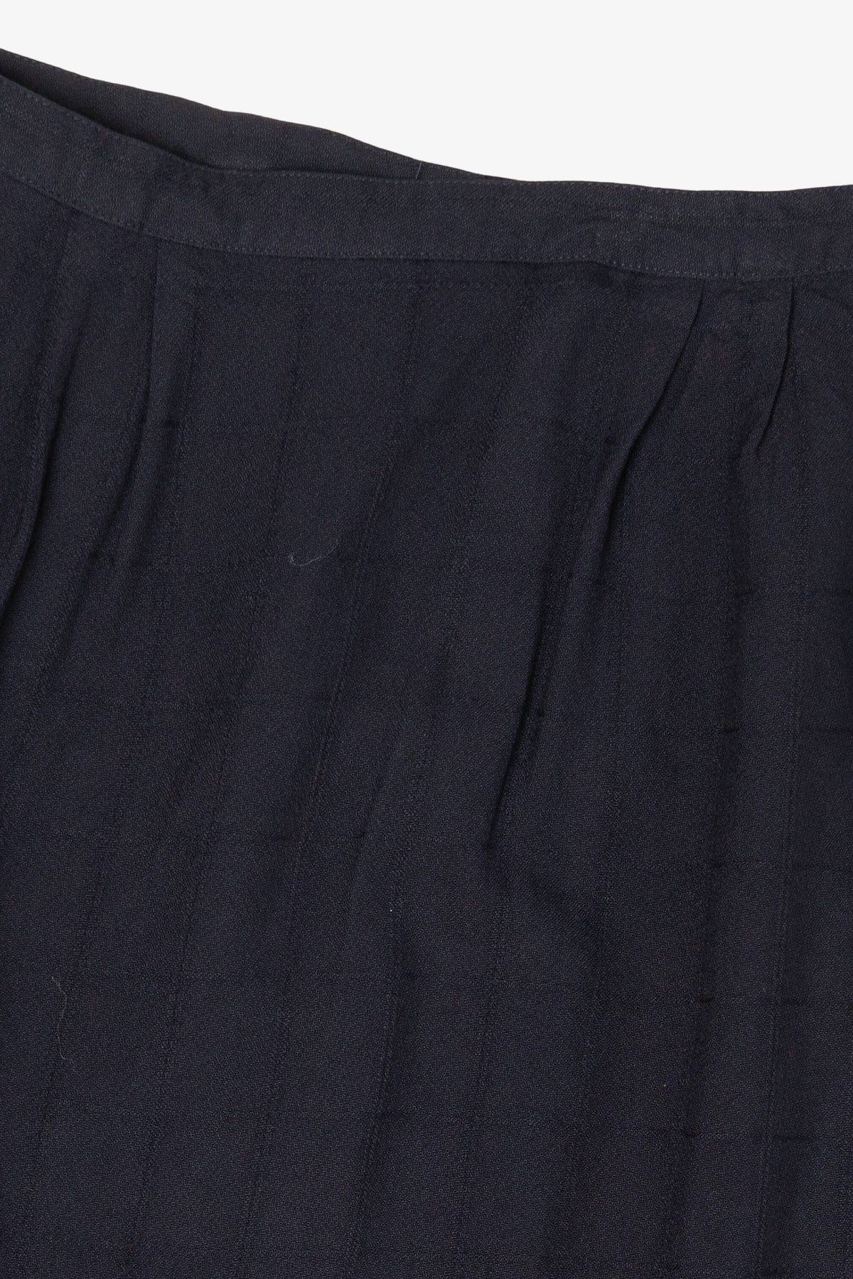 Vintage Navy Blue Midi Pencil Skirt (1990s)