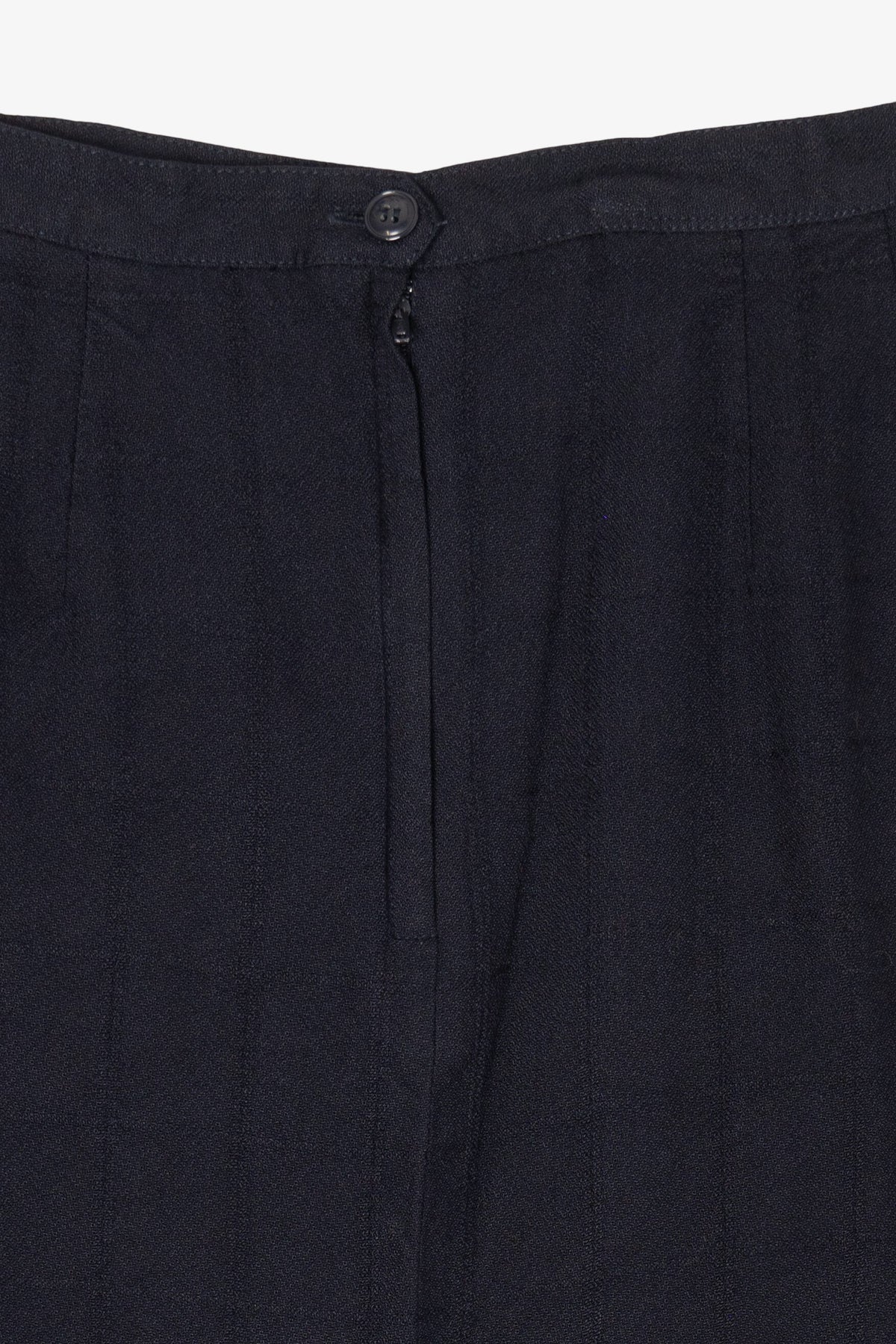 Vintage Navy Blue Midi Pencil Skirt (1990s)