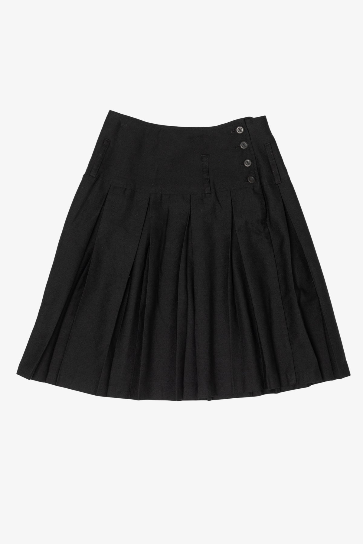 Vintage Lloyd Black Pleated Mini Skirt (1980s)