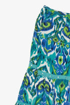 Vintage Blue Notations Tiered Maxi Skirt (1990s)
