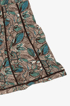 Vintage Brown And Blue St. John's Bay Skirt (1990s)