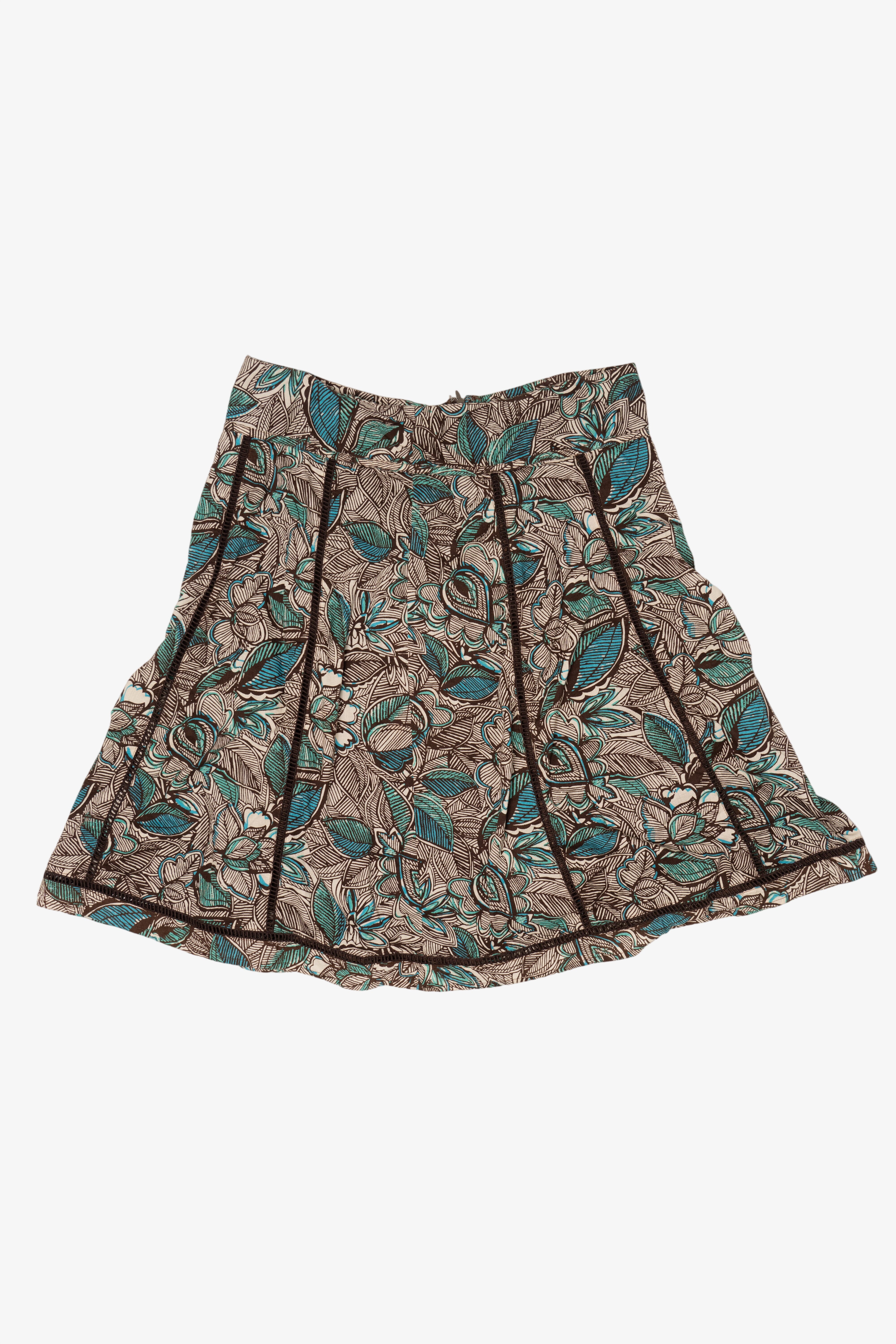 Vintage Brown And Blue St. John's Bay Skirt (1990s)