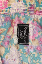 Vintage Pink And Blue Floral Southern Lady Skirt (1990s)