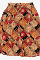 Vintage Orange J.G Hook Geometric Skirt (1990s)