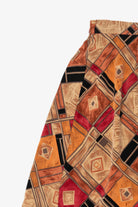 Vintage Orange J.G Hook Geometric Skirt (1990s)