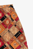 Vintage Orange J.G Hook Geometric Skirt (1990s)