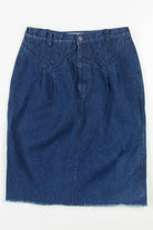Vintage Chevron Detail Denim Skirt (sz. 13/14)