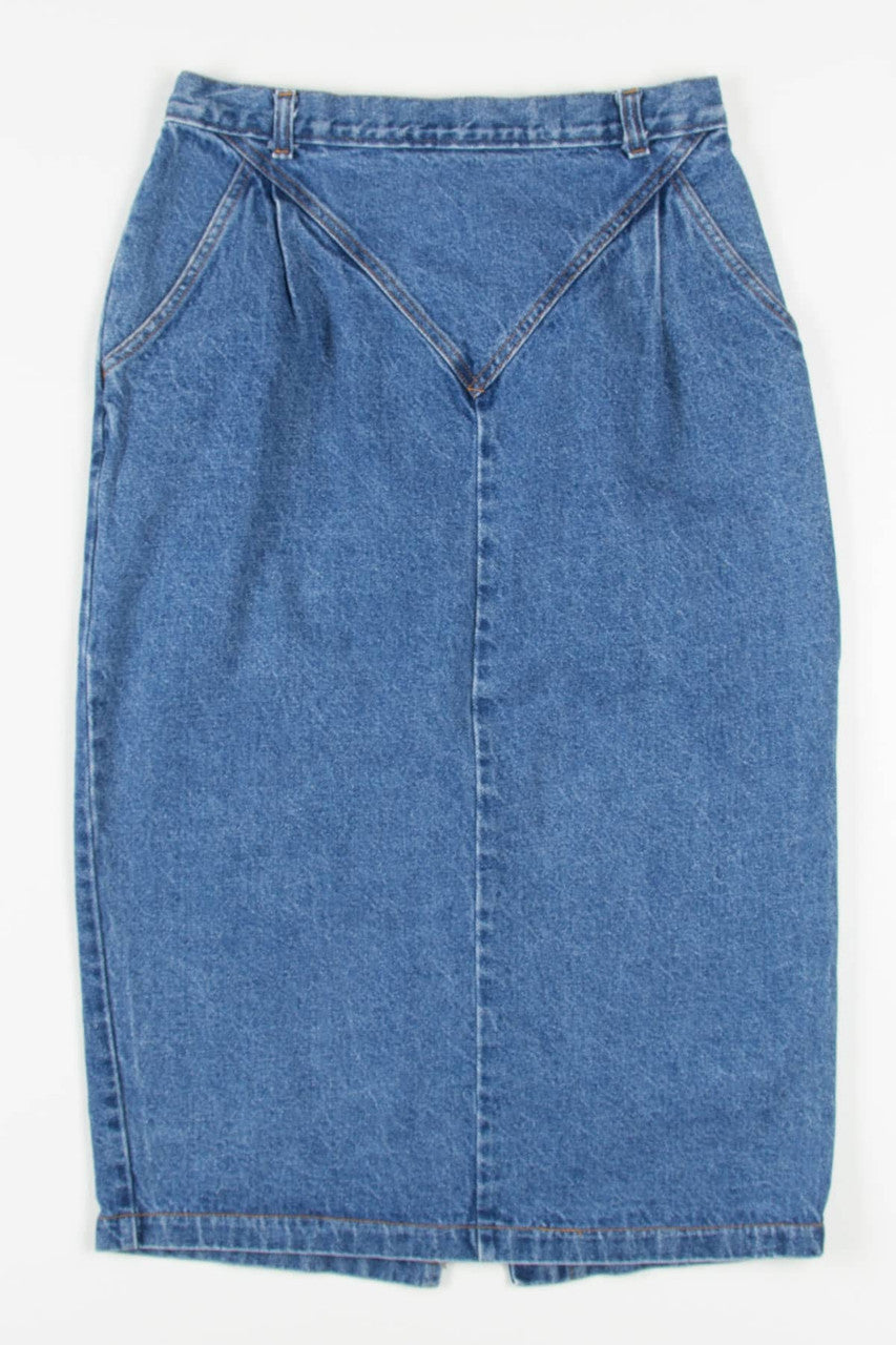 Vintage American Profile Midi Denim Skirt (sz. 14)
