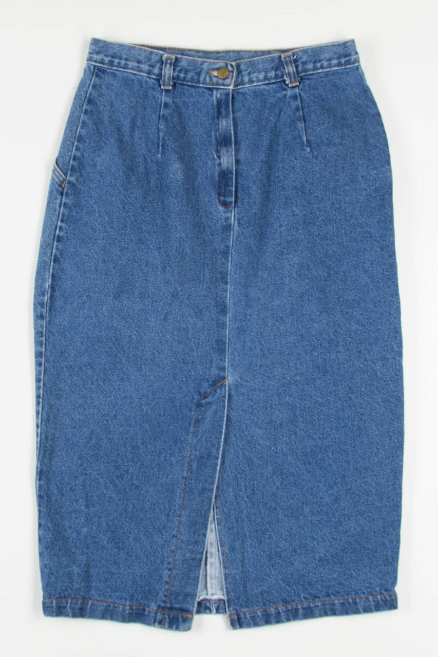 Vintage American Profile Midi Denim Skirt (sz. 14)