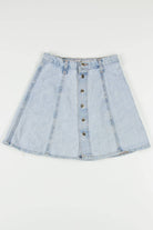 Faded Button Front Skater Skirt (sz. 9)