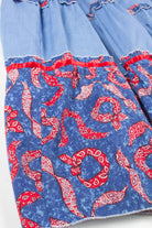 Bandana Print Ruffle Maxi Skirt