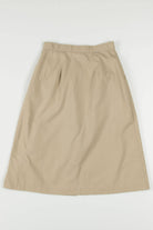 Khaki Button Front Midi Skirt (sz. 10)
