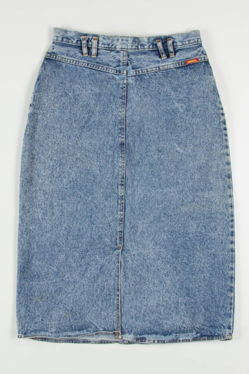 Vintage Jordache Acid Washed Denim Skirt (sz. 14)