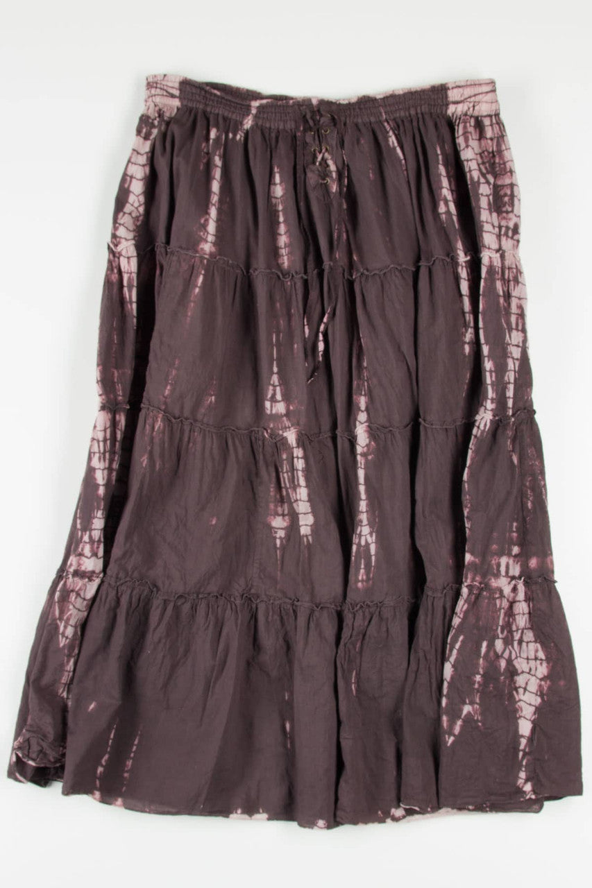 Vintage Tie Dye Hippy Maxi Skirt 490